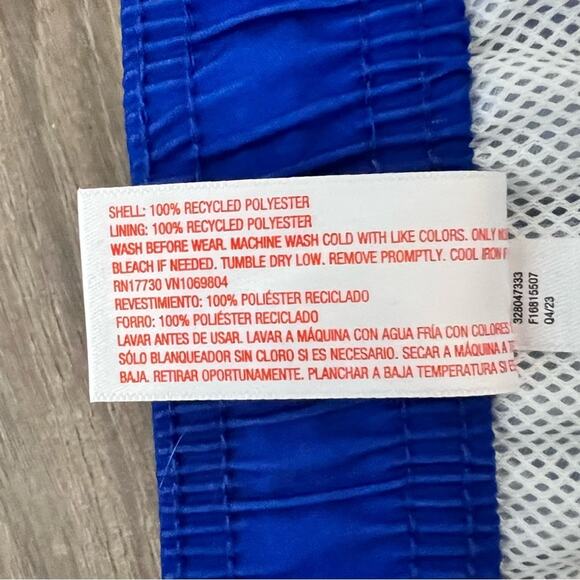 Cat & Jack Baby Boys Swim Shorts 12M Blue Stripe Board Trunks UPF 50+ Summer - Picture 7 of 7